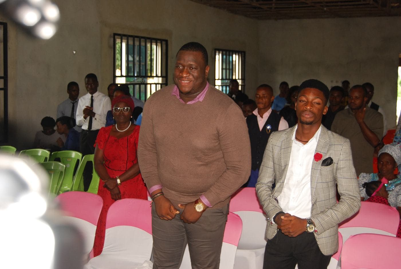 A minister addressing the congregation.