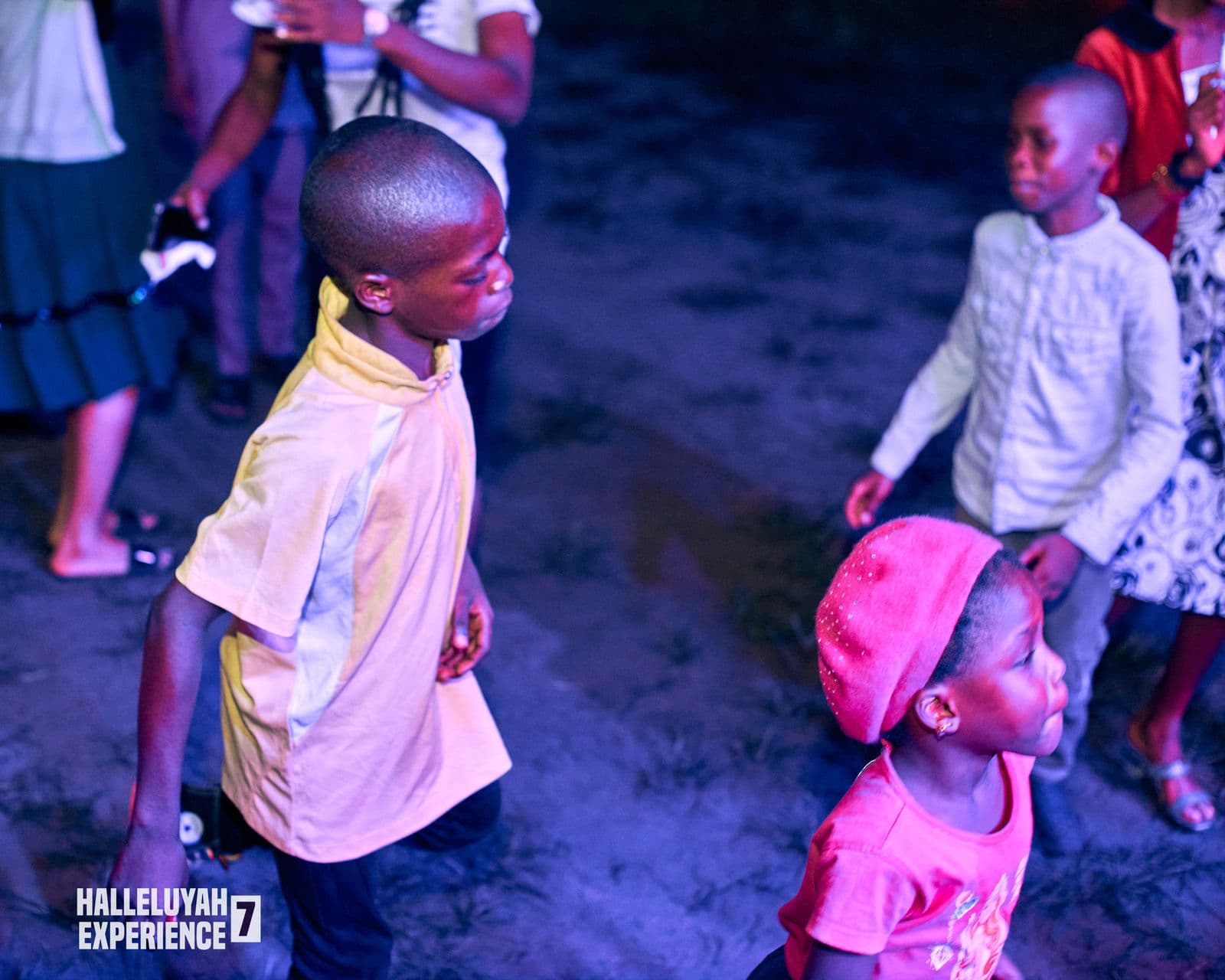 Children dancing at the event.