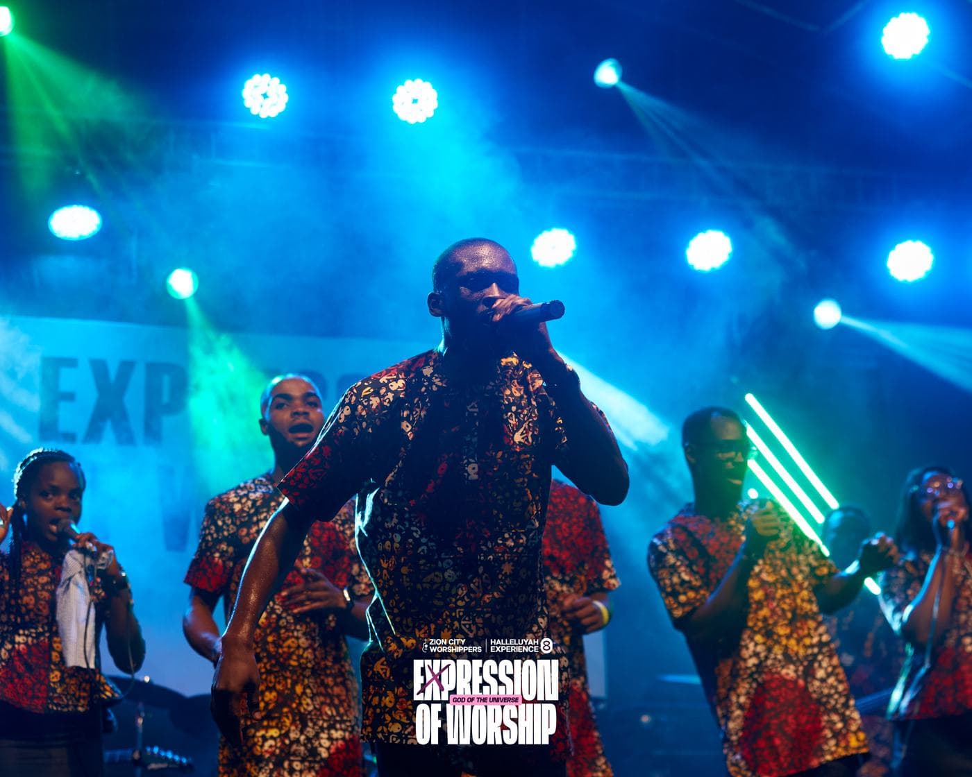 The choir performing on stage.